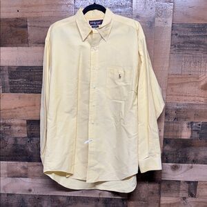 Ralph‎ Lauren Yellow Long Sleeve Button Down Shirt Men's Size L